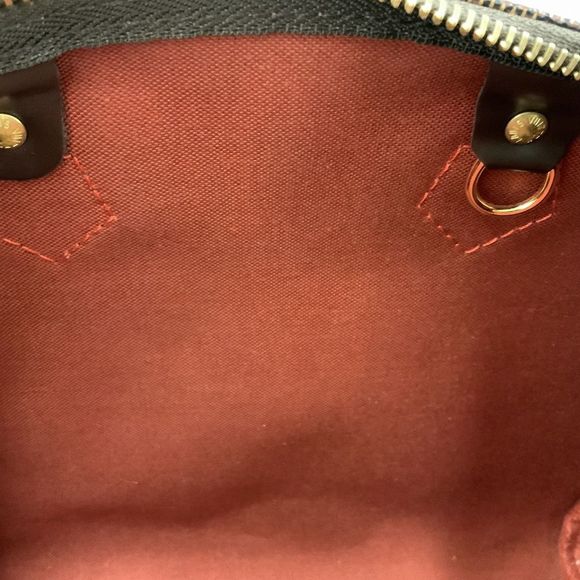 Louis Vuitton Speedy 25 Damier Ebene Handbag PVC Leather Brown - Picture 6 of 7